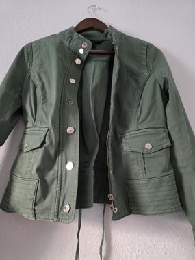 Women's Olive Green Utility Jacket
